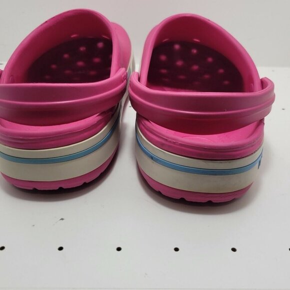 𝅺CROCS Unisex Round Toe Slip On Comfort Slingback Pink Clog Shoes Size M8 W10 - Picture 7 of 8